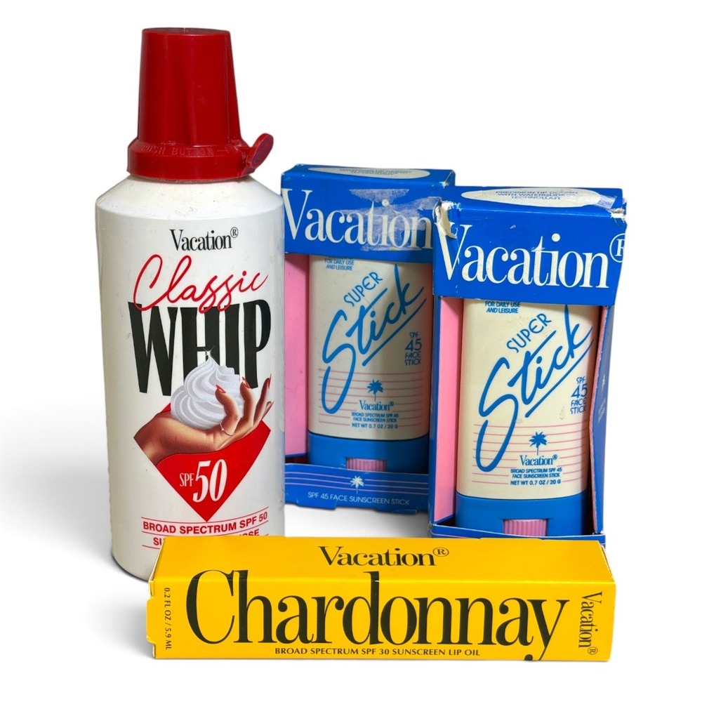 Deluxe Vacation Super Stick, Classic Whip and Lip Oil SPF Bundle - NEW